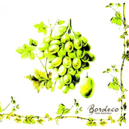 Serwetka do decoupage zielone winogrona 25x25 IHR Unikat