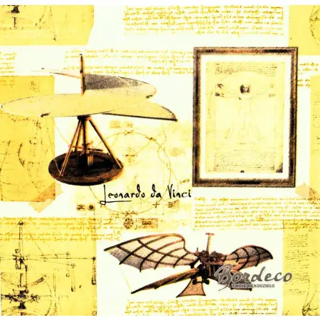 Serwetka do decoupage wynalazki Leonardo da Vinci 33x33 IHR Unikat