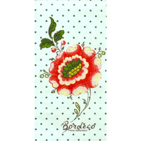 Serwetka do decoupage czerwony kwiat i kropki 38x38 IKEA Unikat