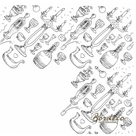 Serwetka do decoupage przedmioty stawiane na stół 33x33 IKEA Unikat