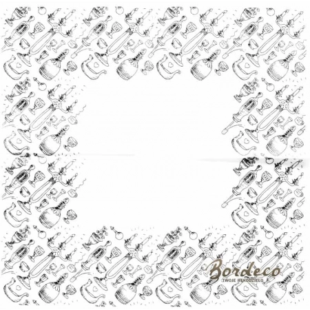Serwetka do decoupage przedmioty stawiane na stół 33x33 IKEA Unikat