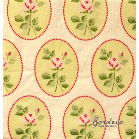 Serwetka do decoupage tapeta w róże 33x33 IKEA Unikat