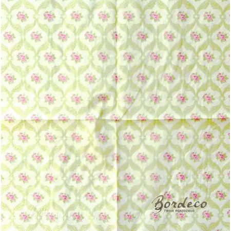 Serwetka do decoupage tapeta w różyczki 33x33 IKEA Unikat