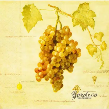 Serwetka do decoupage kiście winogron 33x33 JASON Unikat