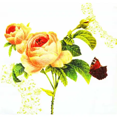 Serwetka do decoupage róza vintage 33x33 JASON Unikat