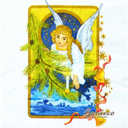 Serwetka do decoupage obrazek z aniołem 33x33 LUXY Unikat