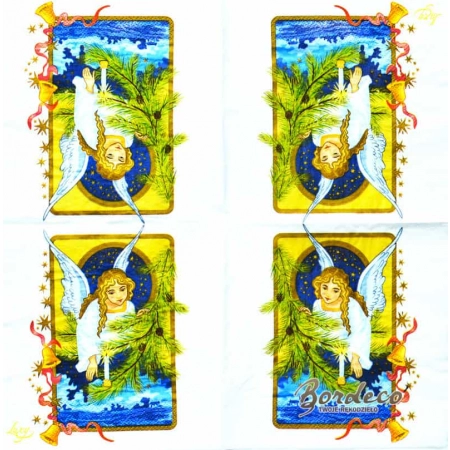 Serwetka do decoupage obrazek z aniołem 33x33 LUXY Unikat