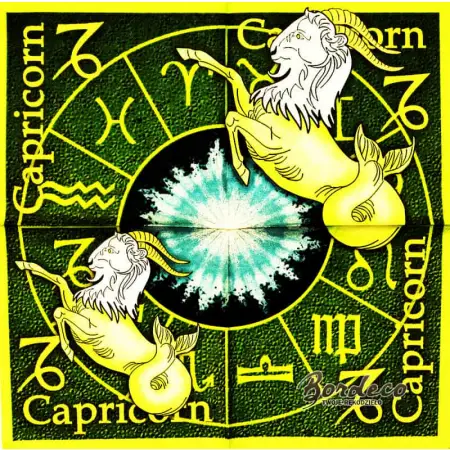 Serwetka decoupage znaki zodiaku koziorożec 25x25 LUXY Unikat