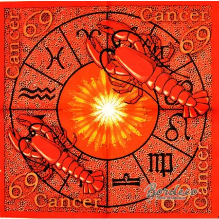 Serwetka decoupage znaki zodiaku rak 25x25 LUXY Unikat