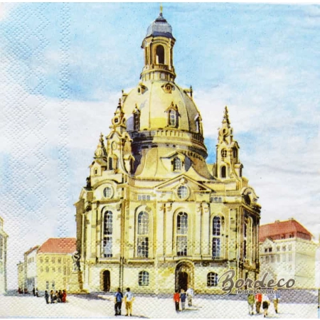 Serwetka do decoupage zabytki miasta  Drezna 33x33 MAKI