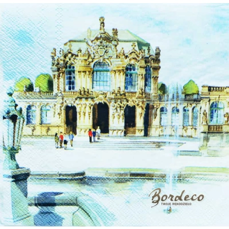 Serwetka do decoupage zabytki miasta  Drezna 33x33 MAKI