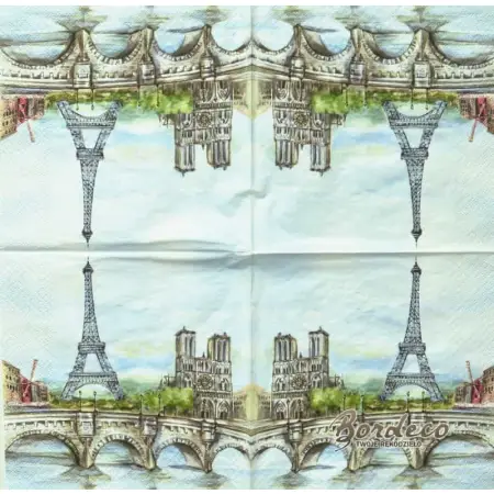 Serwetka do decoupage Paryż nad Sekwaną 33x33 MAKI Unikat