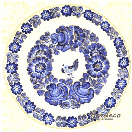 Serwetka do decoupage Włocławek niebieskie wianki 33x33 MAKI