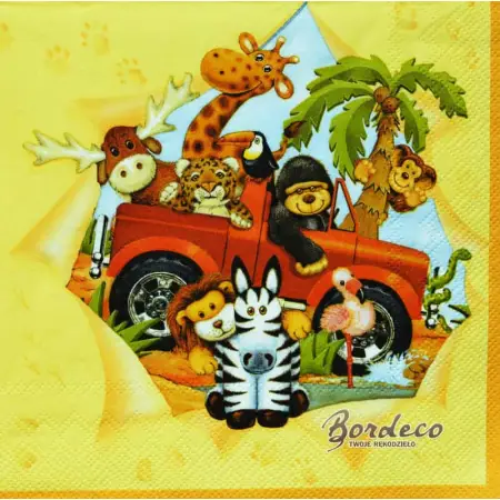 Serwetka do decoupage afrykańskie safari 33x33 MAKI Unikat