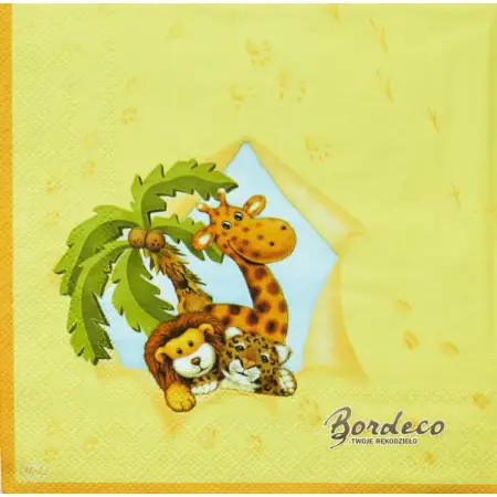 Serwetka do decoupage afrykańskie safari 33x33 MAKI Unikat