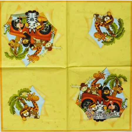 Serwetka do decoupage afrykańskie safari 33x33 MAKI Unikat