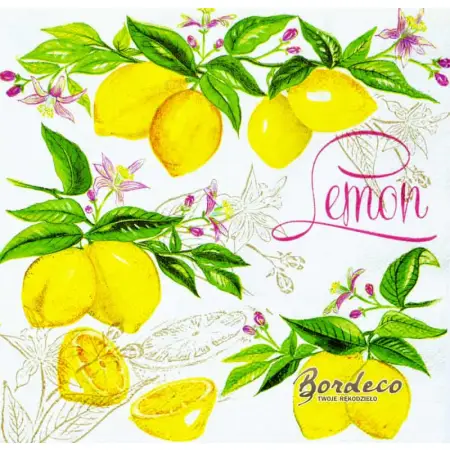 Serwetka do decoupage cytryny 33x33 MAKI Unikat