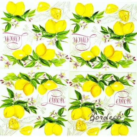Serwetka do decoupage cytryny 33x33 MAKI Unikat