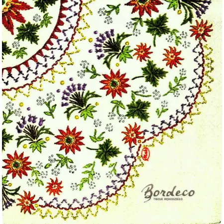 Serwetka do decoupage haftowana serweta 33x33 MAKI Unikat
