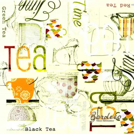 Serwetka do decoupage herbata, tea 33x33 MAKI Unikat