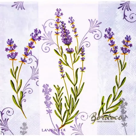 Serwetka do decoupage lawenda 33x33 MAKI Unikat