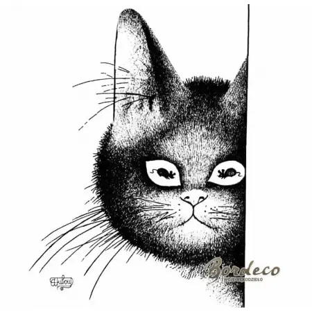Serwetka do decoupage rysunek kota z myszkami w oczach 33x33 MAKI Unikat