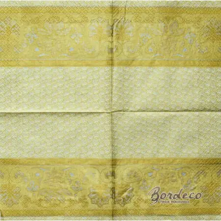Serwetka do decoupage mieniąca się złotem tapeta 33x33 MAKI Unikat