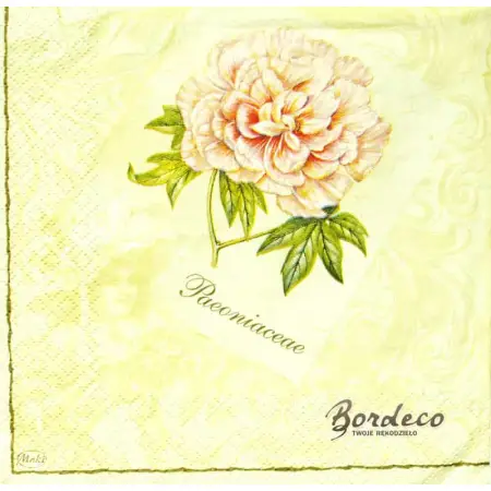 Serwetka do decoupage pastelowa peonia 33x33 MAKI Unikat