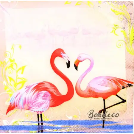 Serwetka do decoupage różowe flamingi 33x33 MAKI Unikat