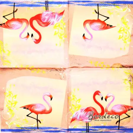 Serwetka do decoupage różowe flamingi 33x33 MAKI Unikat