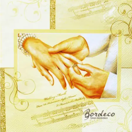 Serwetka do decoupage ślub, ceremonia zaślubin 33x33 MAKI Unikat