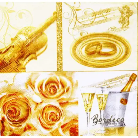 Serwetka do decoupage ślub, ceremonia zaślubin 33x33 MAKI Unikat