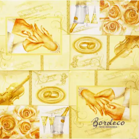 Serwetka do decoupage ślub, ceremonia zaślubin 33x33 MAKI Unikat