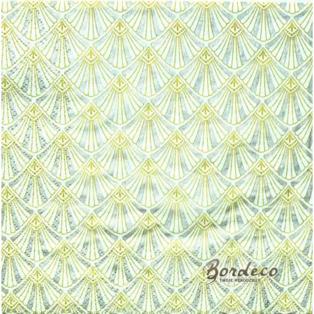 Serwetka do decoupage srebrno-złota tapeta 33x33 MAKI Unikat
