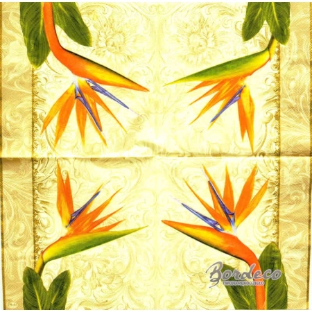 Serwetka do decoupage kwiat strelicji  33x33 MAKI