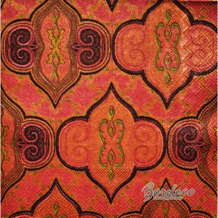Serwetka do decoupage tapeta w burgundowej tonacji 33x33 MAKI