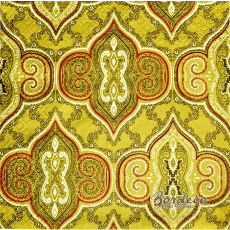 Serwetka do decoupage tapeta w złotej tonacji 33x33 MAKI Unikat