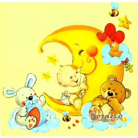 Serwetka do decoupage dobranocka, usypianie niemowlaka 33x33 MAKI Unikat