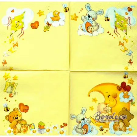 Serwetka do decoupage dobranocka, usypianie niemowlaka 33x33 MAKI Unikat