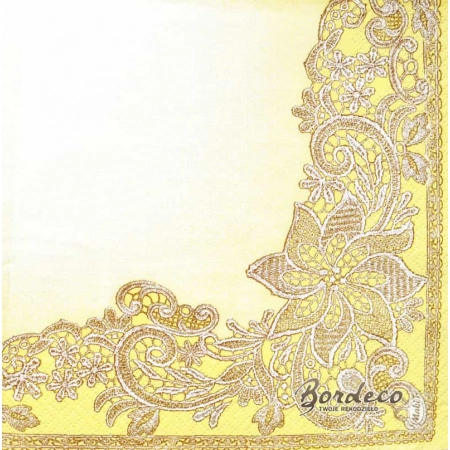 Serwetka do decoupage koronkowy wzór, haft, 33x33 MAKI, Unikat