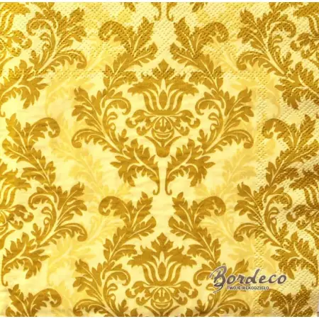 Serwetka do decoupage tapeta ornament złoty 33x33 MAKI