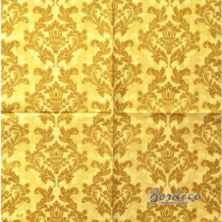 Serwetka do decoupage tapeta ornament złoty 33x33 MAKI