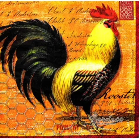 Serwetka do decoupage kogut 33x33 MICHEL Unikat
