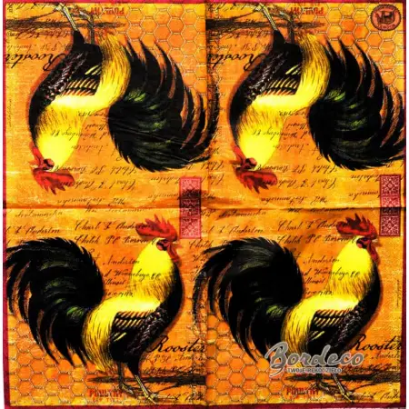Serwetka do decoupage kogut 33x33 MICHEL Unikat