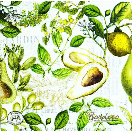 Serwetka do decoupage avocado 25x25 MICHEL Unikat