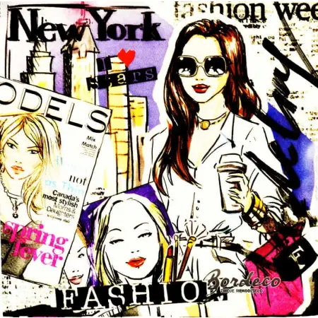 Serwetka do decoupage fashion New York 33x33 PAPSTAR Unikat