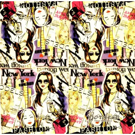Serwetka do decoupage fashion New York 33x33 PAPSTAR Unikat