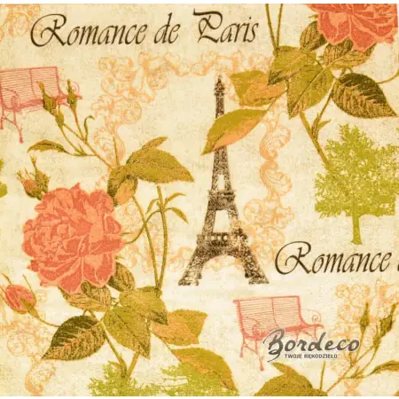romantycznego Paryża, wieży Eiffla i róż