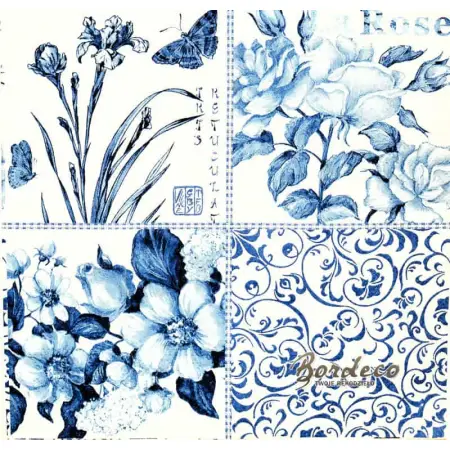 Serwetka do decoupage niebieska mozaika 33x33 PAPSTAR Unikat