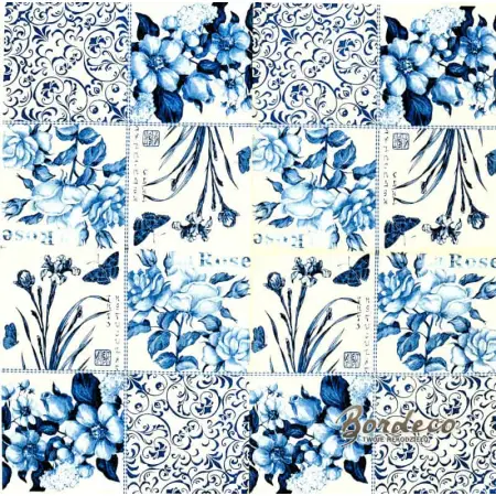 Serwetka do decoupage niebieska mozaika 33x33 PAPSTAR Unikat